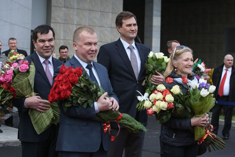 Валерий Вакульчик принял участие в торжественной встрече женской национальной команды страны по биатлону