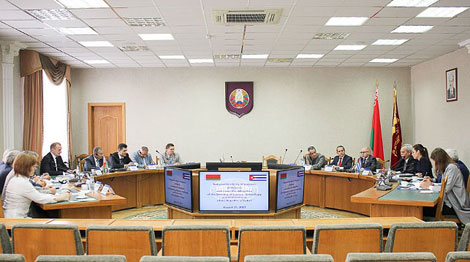 During the meeting. Photo of the National Academy of Sciences of Belarus