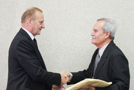 During the meeting. Photo of the National Academy of Sciences of Belarus