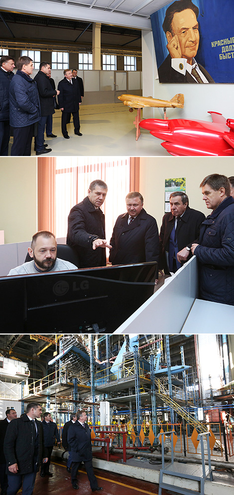 Belarusian Prime Minister Andrei Kobyakov visits Chaplygin Siberian Aeronautical Research Institute