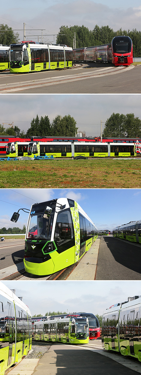 Stadler Minsk rolls out first batch of Metelitsa trams for St Petersburg