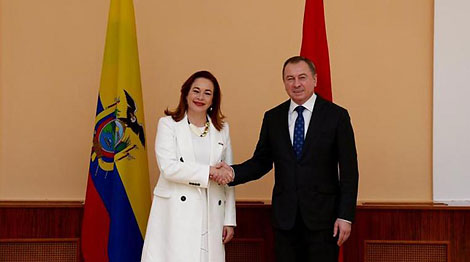 Maria Fernanda Espinosa Garces and Vladimir Makei. Photo courtesy of Belarus' Ministry of Foreign Affairs