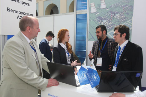 Strong interest in Belarusian nuclear power plant’s stand at Atomexpo 2015 in Moscow