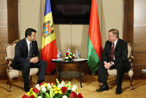during the meeting of Prime Minister of Belarus Andrei Kobyakov and Prime Minister of Moldova Chiril Gaburici