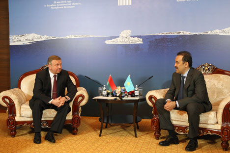 Премьер-министры Беларуси и Казахстана Андрей Кобяков и Карим Масимов