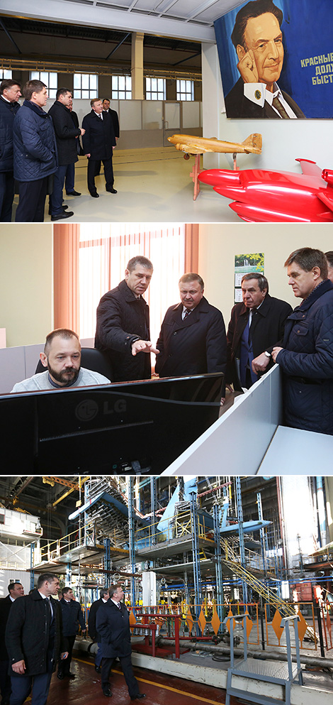 Премьер-министр Беларуси Андрей Кобяков посетил Сибирский НИИ авиации