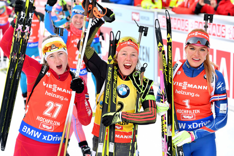 Дар'я Домрачава заваявала серабро ў гонцы праследавання на чэмпіянаце свету па біятлоне