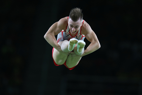 Беларус Уладзіслаў Ганчароў стаў алімпійскім чэмпіёнам у скачках на батуце