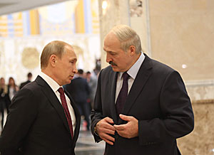 Лукашэнка і Пуцін выказалі зацікаўленасць у хутчэйшым спыненні ўзброенага процістаяння на ўсходзе Украіны