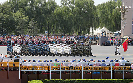 Лукашэнка прысутнічаў на ваенным парадзе ў Пекіне ў гонар 70-годдзя Перамогі