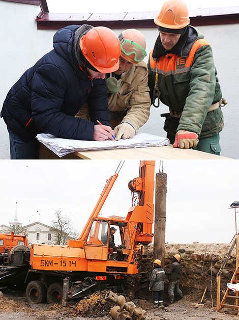 Міністр культуры Юрый Бондар азнаёміўся з работамі па рэстаўрацыі Старога замка