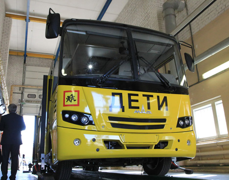 Школьны аўтобус МАЗ прайшоў краш-тэст