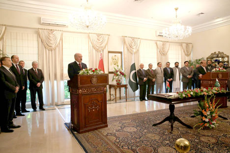 Лукашэнка запрашае Пакістан да стварэння вытворчасцей у Кітайска-беларускім індустрыяльным парку