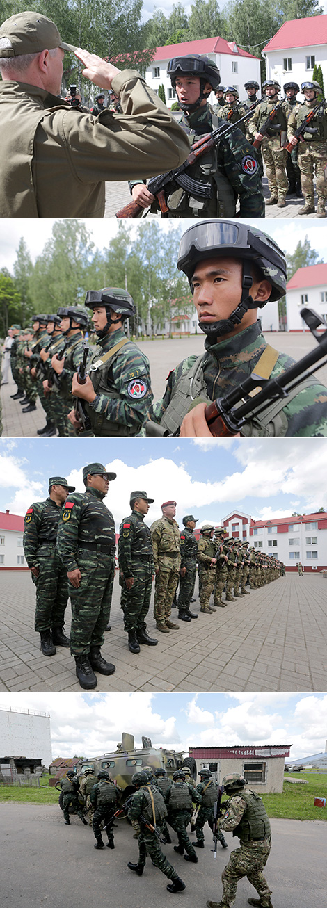 白中两国特战队员举行了联合反恐训练