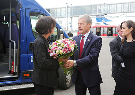 President of the Parliamentary Assembly of the Organization for Security and Cooperation in Europe (OSCE PA) Christine Muttonen and Deputy Chairman of the House of Representatives of the National Assembly of Belarus Boleslav Pirshtuk