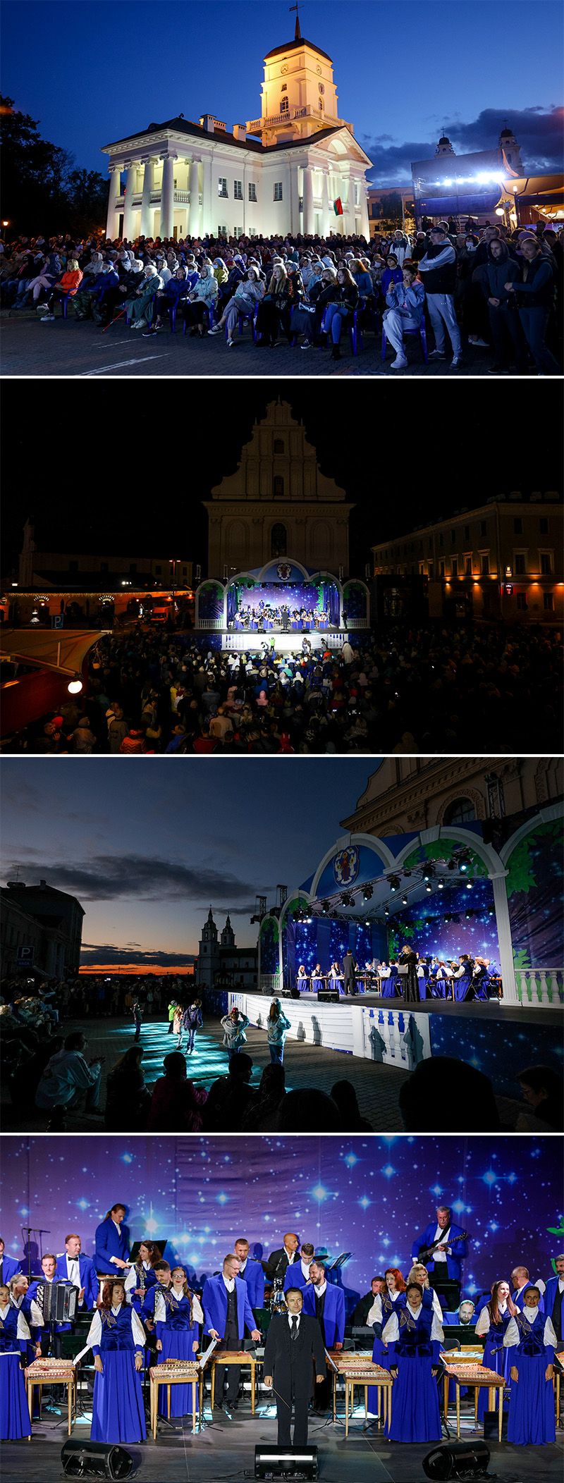 Open-air live music concerts near the Minsk City Hall