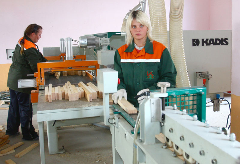 Sawn lumber is made in Klichev to be exported