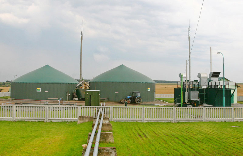 Biogas plant at an agricultural company