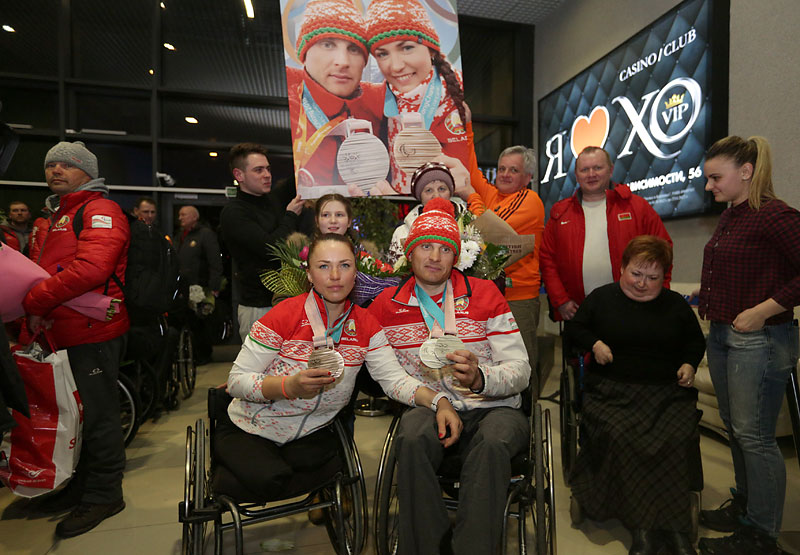 Белорусские паралимпийцы Лидия Графеева и Дмитрий Лобан