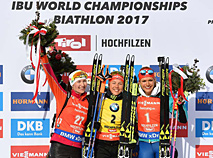 Darya Domracheva wins silver medal in the Pursuit in Hochfilzen, Austria (2017)