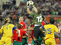 Belarus vs. Ukraine. The 2010 World Cup qualification
