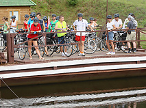 Cyclists on the Augustow Canal