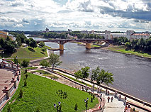 Вид на Кировский мост в Витебске