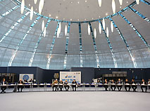 Встреча представителей ЕОК с руководством и менеджерами дирекции II Европейских игр в штаб-квартире НОК Беларуси, март 2018