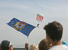 Festive air show in honor of Air Force Day at the Borovaya airfield