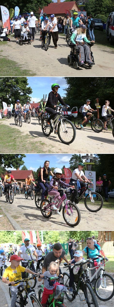Ministers and diplomats take part in a bike ride across picturesque places of Augustow Canal 