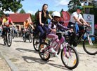 Ministers and diplomats take part in a bike ride across picturesque places of Augustow Canal 