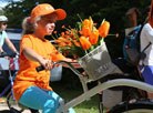 Ministers and diplomats take part in a bike ride across picturesque places of Augustow Canal 