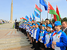 Ceremony to lay flowers to Minsk Hero City stele