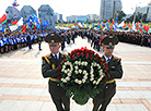 Ceremony to lay flowers to Minsk Hero City stele