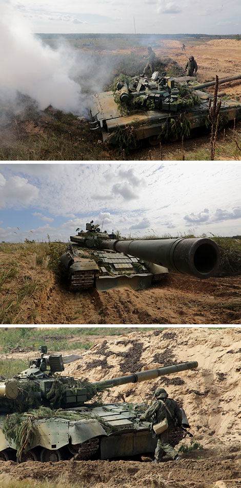 Танк Т-80 (Узброеныя Сілы Расійскай Федэрацыі) выконвае вучэбныя стрэльбы