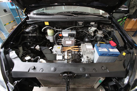 An electric car designed by scientists of the National Academy of Sciences of Belarus was presented in Minsk