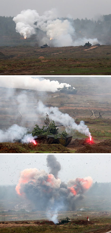 The final day of the Zapad 2017 army exercise in the Borisovsky exercise area