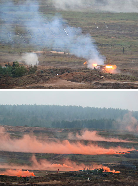 The final day of the Zapad 2017 army exercise in the Borisovsky exercise area