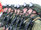 Inspection of the troops involved in the Belarusian-Russian strategic army exercise Zapad 2017