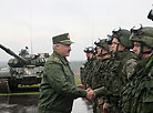 President of Belarus and Commander-in-Chief of the Armed Forces Alexander Lukashenko commended participants of the Zapad 2017 exercise