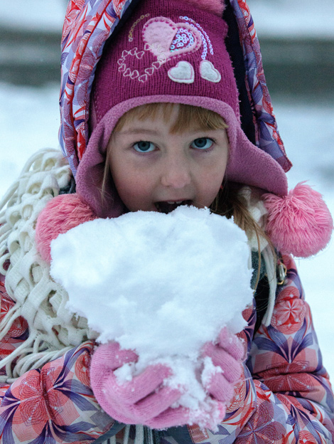 First snowfall in Belarus