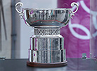 Fed Cup trophy near Minsk Town Hall