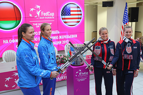 Lidia Morozova, Vera Lapko, Shelby Rogers and Alison Riske