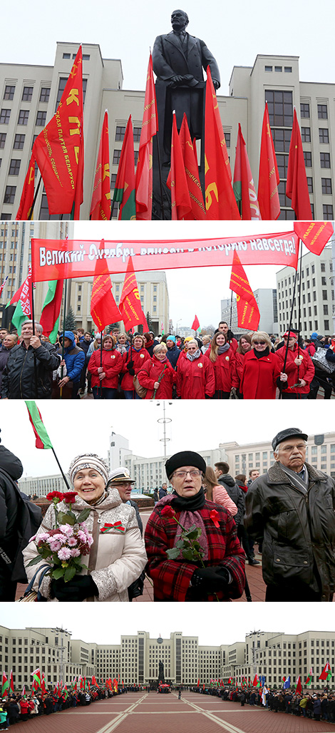 100th anniversary of the October Revolution in Minsk