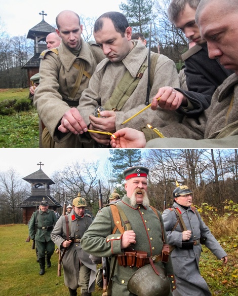 A WWI battle reenacted in Zabrodye village-museum