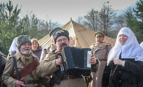 A WWI battle reenacted in Zabrodye village-museum