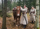 Cavalry on the march along the former front line