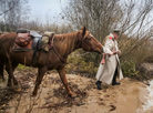Cavalry on the march along the former front line
