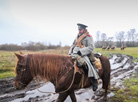 Cavalry on the march along the former front line