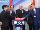 Президент Александр Лукашенко принял участие в официальной церемонии открытия нового завода "БелДжи"